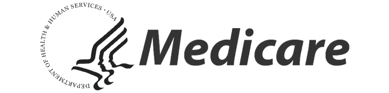 Green background, Medicare logo